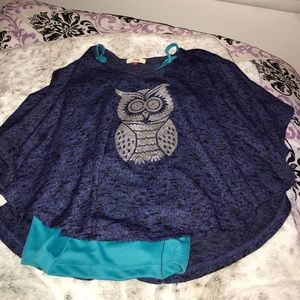 LEI Owl Shirt with under tank